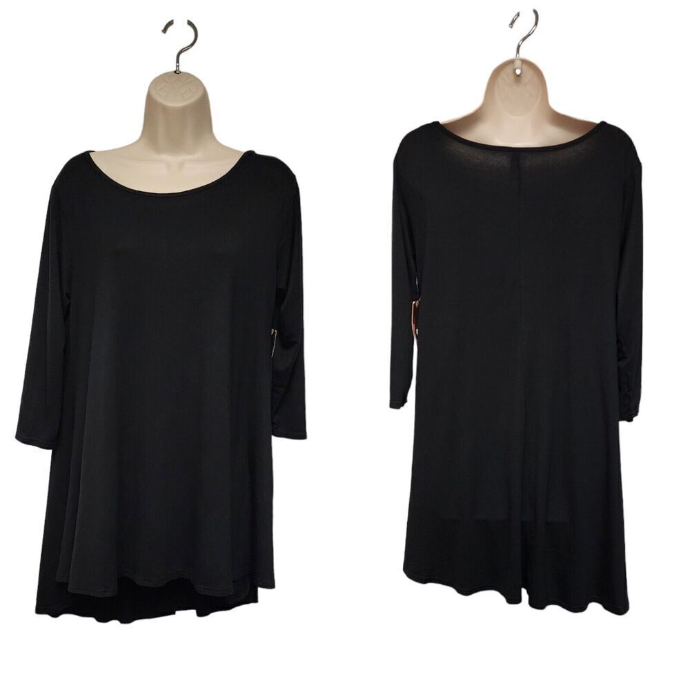 Mari Clare Scoop Neckline Tunic 3/4 SleevevBlouse Size Large